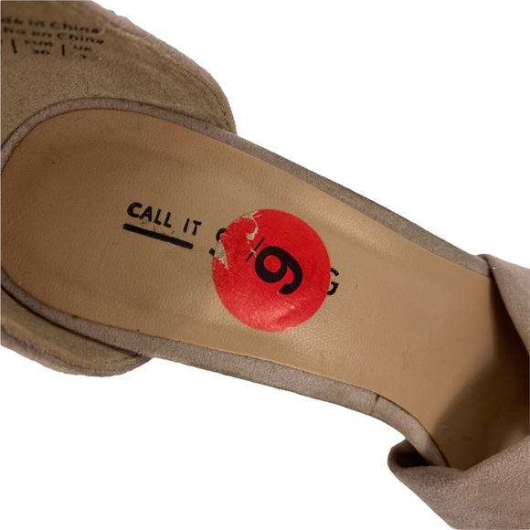 Call It Spring Brelawien floral style  embroidered like Block heels Pink size 6 - Picture 6 of 10